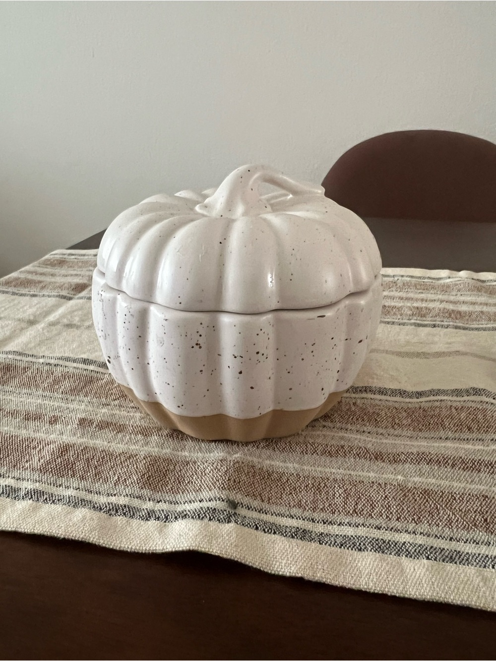 Threshold Ceramic Pumpkin Serving Bowl with Lid